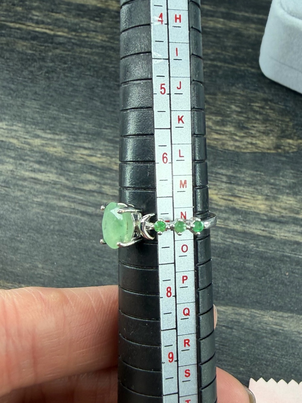Natural 1.50Ct Emerald with emerald accent 925 Sterling Silver Ring Sz 7.25 - Picture 10 of 10